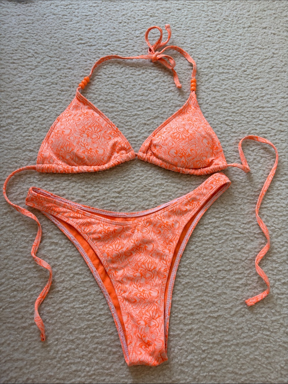 Orange Patterned Bikini